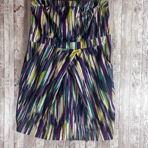 Torrid Multicolor Stripe Strapless Dress